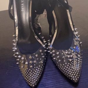AZALEA WANG LOVE ME TILL IT HURTS STUDDED PVC STILETTO PUMP